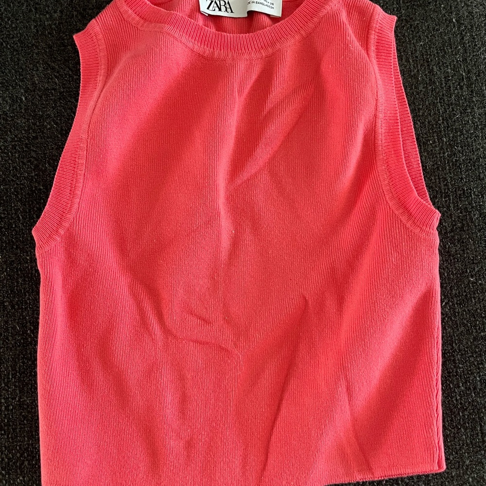 Zara Sleeveless Knit Crop Top